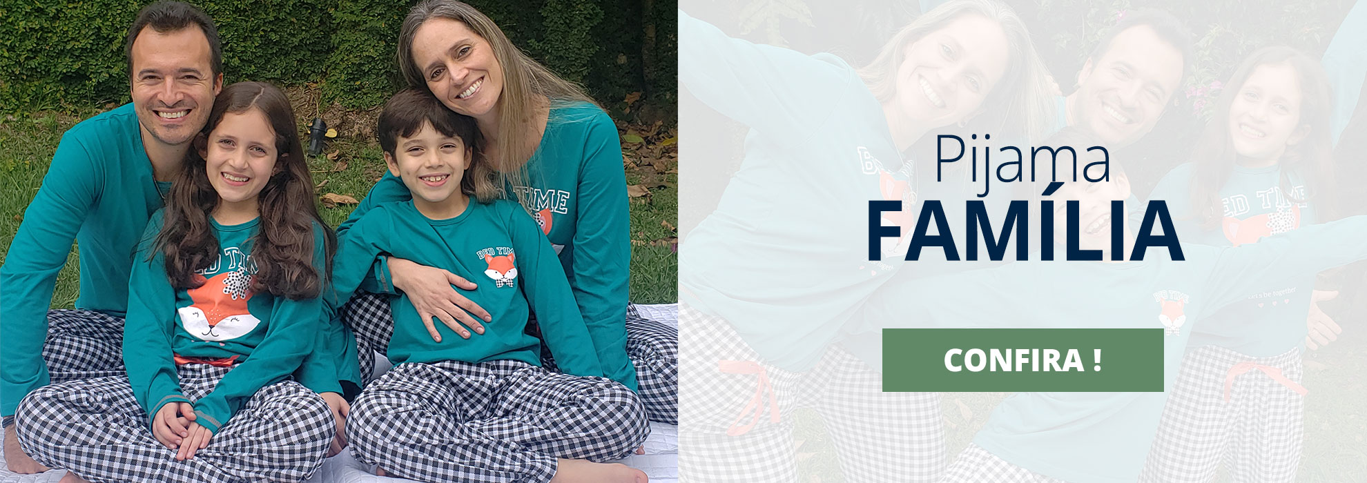 Banner pijamas família