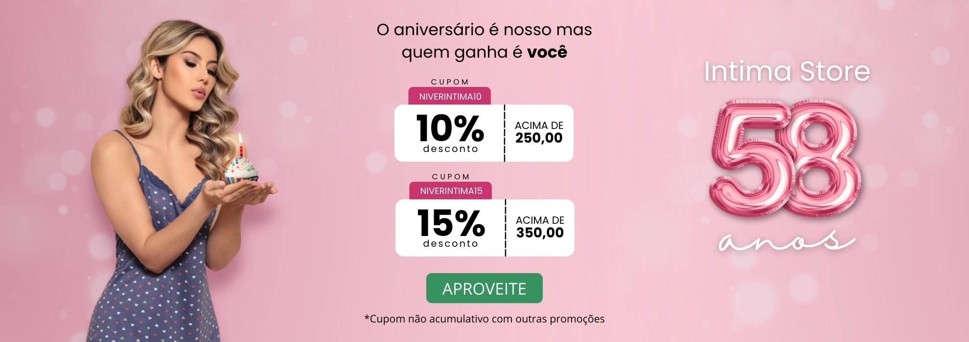 Banner Aniversário intima store